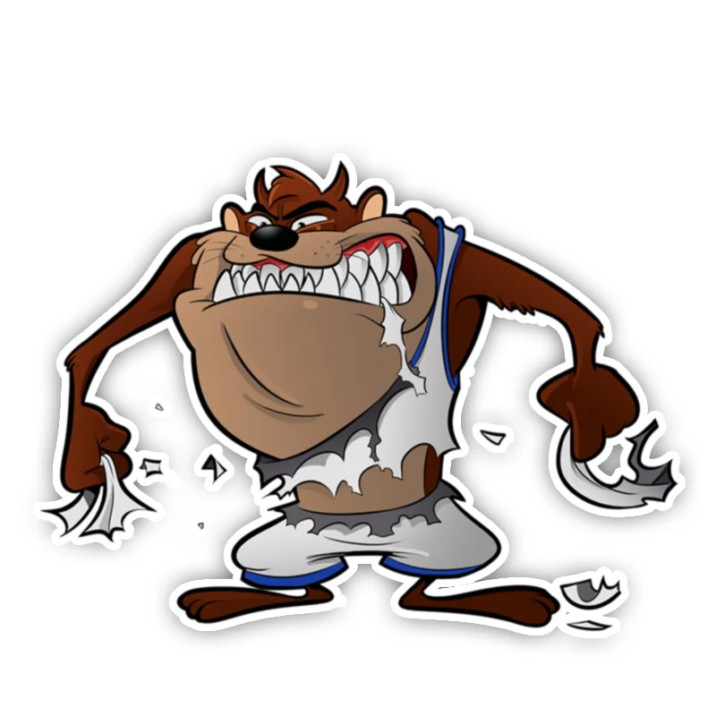 

Personality Angry Tasmanian Car Sticker Vinyl Waterproof Car Window Accessories Decorative Boot Art Pattern PVC 13cm X 11cm