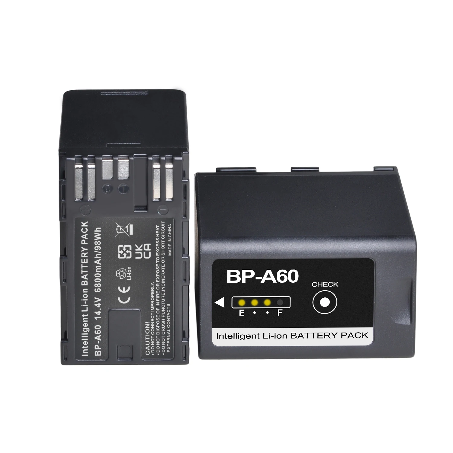 Batteria BP-A60 6800mAh con caricabatterie per Canon EOS C200, C200 PL, C200B, C220B, C300 Mark II, XF705 - CA-CP200L incluso 88