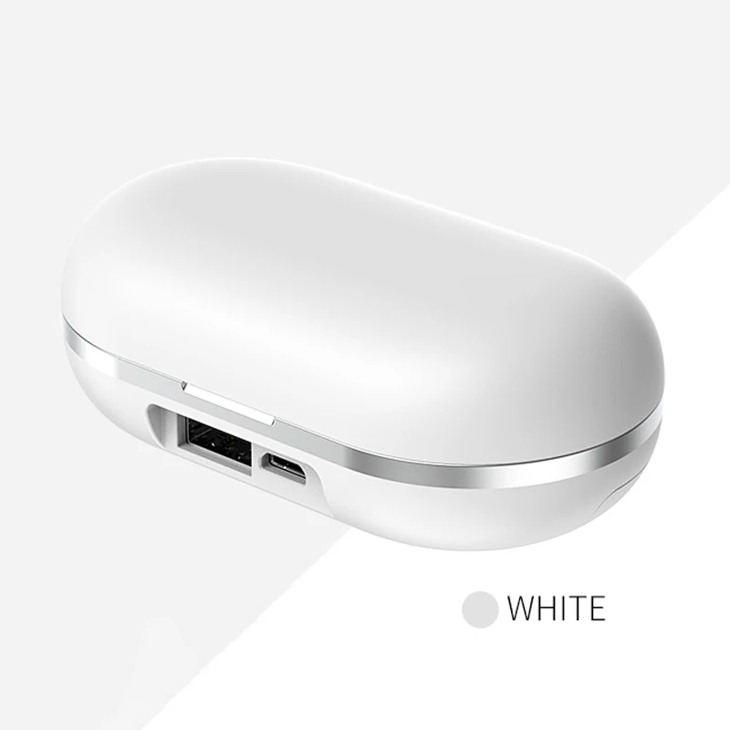 TWS беспроводные bluetooth V5.0 наушники стерео bluetooth гарнитура AI сенсорное управление Bluetooth 5,0 гарнитура для IOS и Android ZLT-01 - Цвет: Белый