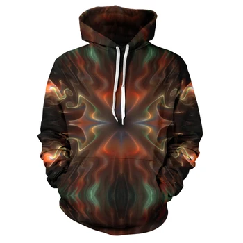 

3D printed Hoodie men's Creative Color Hoodie psychedelic vertigo / geometric leisure simple street style top multiple patterns