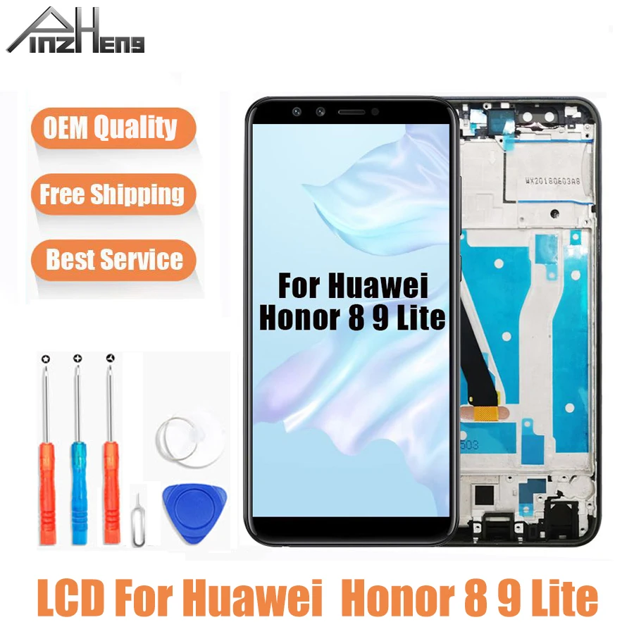 PINZHENG AAAA качественный ЖК дисплей для Huawei Honor 8 9 Lite сенсорный экран дигитайзер с