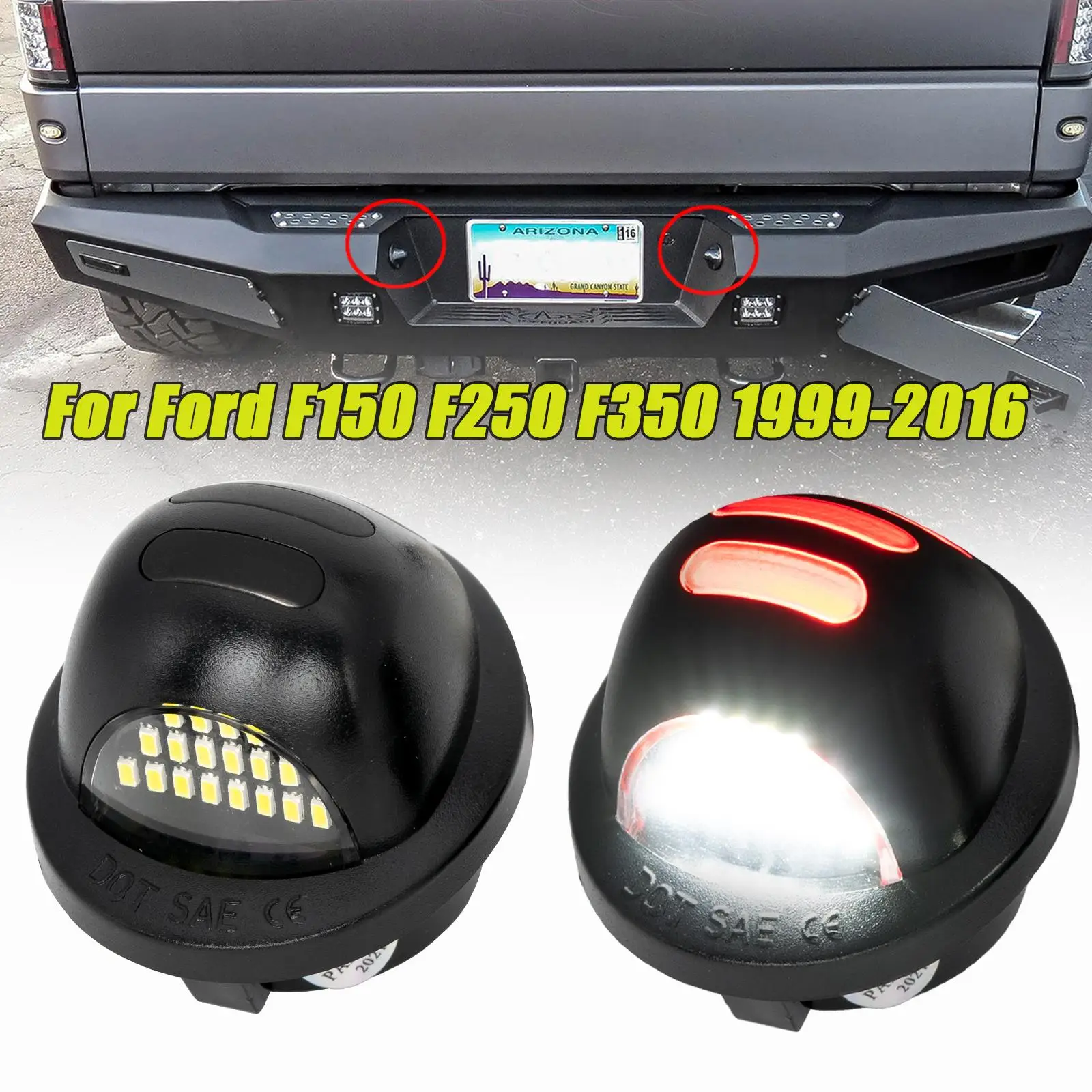 LED License Plate Light Lamp Fit For F150 1990-2014 F250 F350 1999-2016  Ranger 1983-2011 Excursion Explorer Sport Trac Heritage