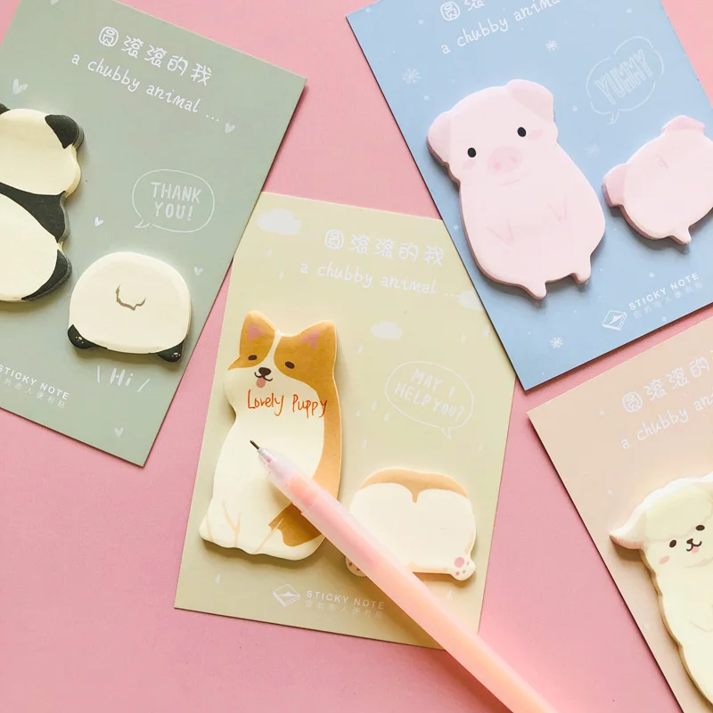 1X Kawaii Panda Puppy Альпака блокнот Липкие заметки школьные канцелярские принадлежности