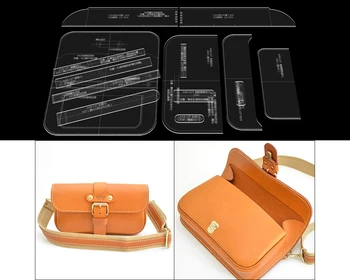 

DIY Leather Handmade Craft women handbag Shoulder bag Sewing Pattern Acrylic Stencil Template