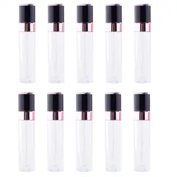 

10pcs 5ML Empty Lip Gloss Bottles Tube Black Refillable Lip Glaze Bottle Mini lip gloss tubes Make Up Container Lip Gloss Contai