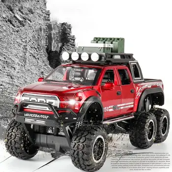 

None 1:32 Simulated Raptor F150 Acousto-Optic Resilient Alloy Model Car Children Toy for Ornament