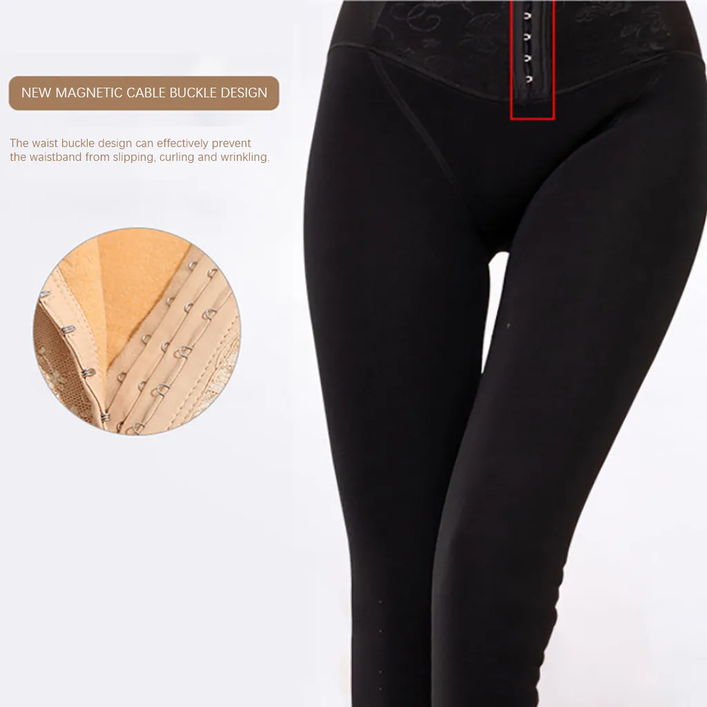 Fleece Lined Leggings for Women-Winter High Waisted Plush Thermal Tights
