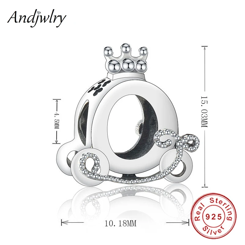 Подходит к оригинальному браслету Pandora, 925 пробы, серебряная полированная корона с круглым вырезом, очаровательные бусины для женщин, серебро 925 пробы