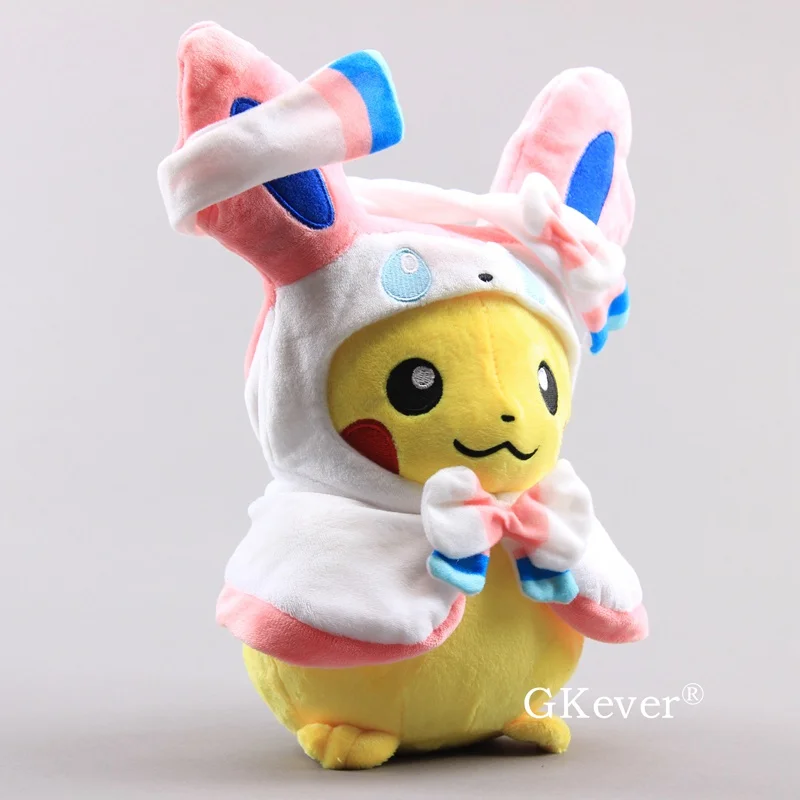 1" 28 см Пикачу Косплей Sylveon kawaii милая плюшевая зверушка Куклы Япония мультфильм плюшевые игрушки Аниме куклы дети мальчики подарок