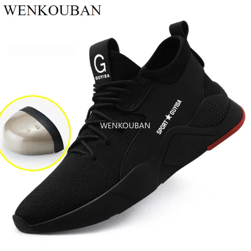 

Work Safety Boots Men Sneakers Outdoor Steel Toe Footwear Male Indestructible Men Winter Ankle Boots Lightweight Safety Sneakers