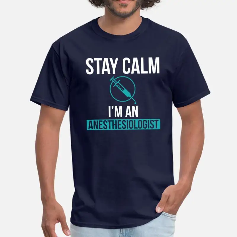 

Knitted Funny Anesthesiologist Anesthetics Idea Men's Tshirt Women Crew Neck Novelty T Shirt Man Plus Size S-5xl Gents Top Tee