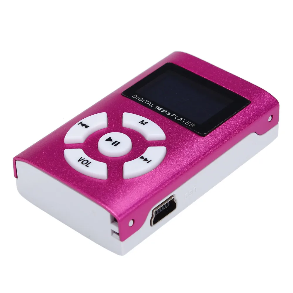 HIFI USB мини MP3 музыкальный плеер ЖК-экран Поддержка 32 ГБ Micro SD TF карта Спорт Мода стиль Rechargeab