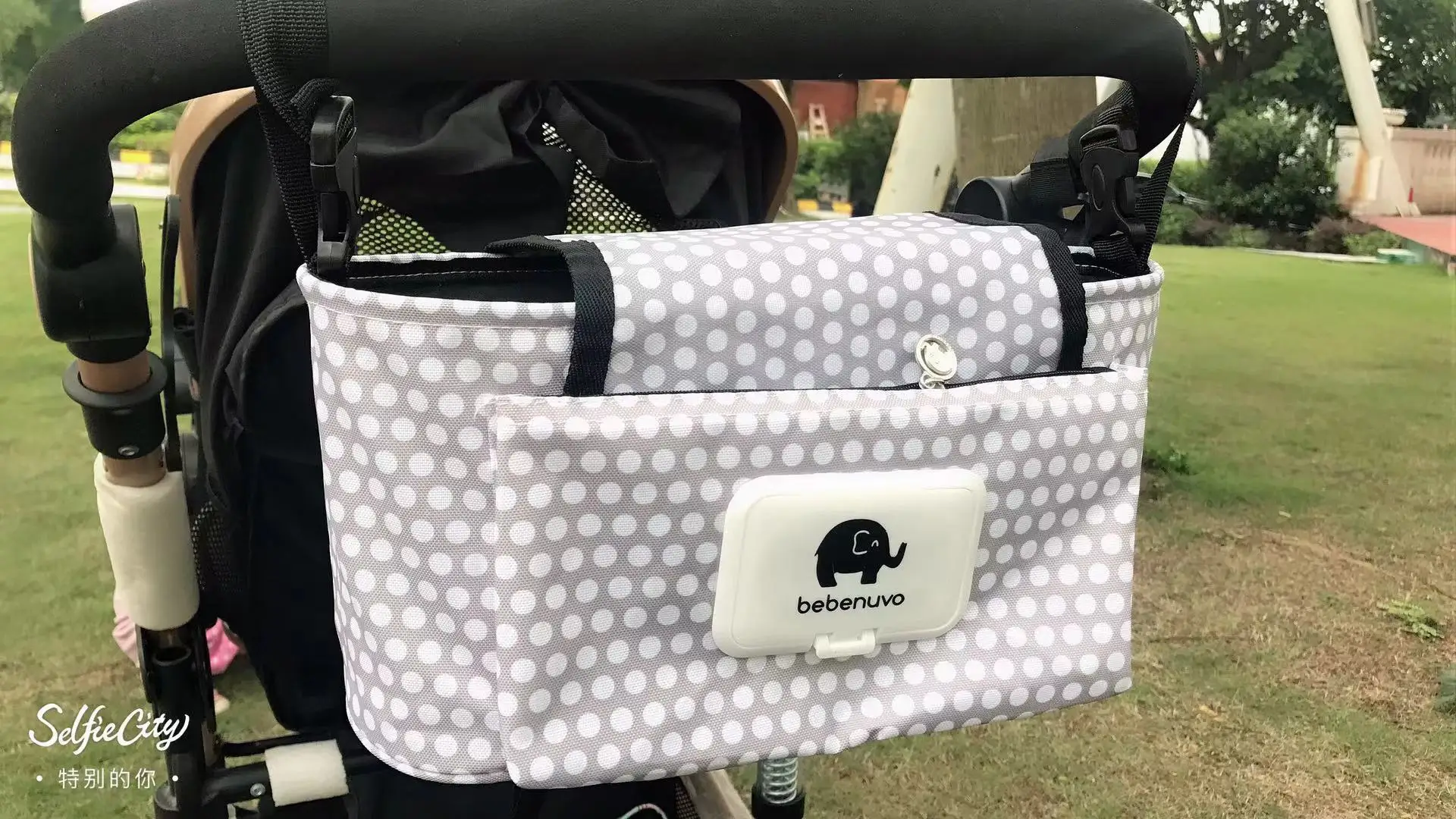 

New Style Oxford Cloth Infant Cart Bag Digital Printing Diaper Bag Large Capacity Multi-functional