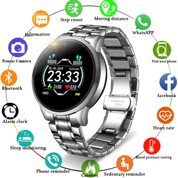 

LIGE 2020 New Smart Watch Men Heart Rate Blood Pressure Information Reminder Sport Waterproof Smart Watch for Android IOS Phone