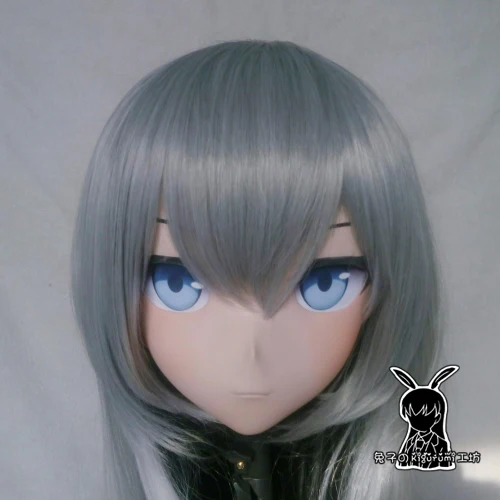 Кролик 61) Полная Голова кроссдресс Девушка BJD кукольная маска COS мультфильм аниме Реалистичная силиконовая Yasaka nyaruko Косплей Маска кигуруми Cr
