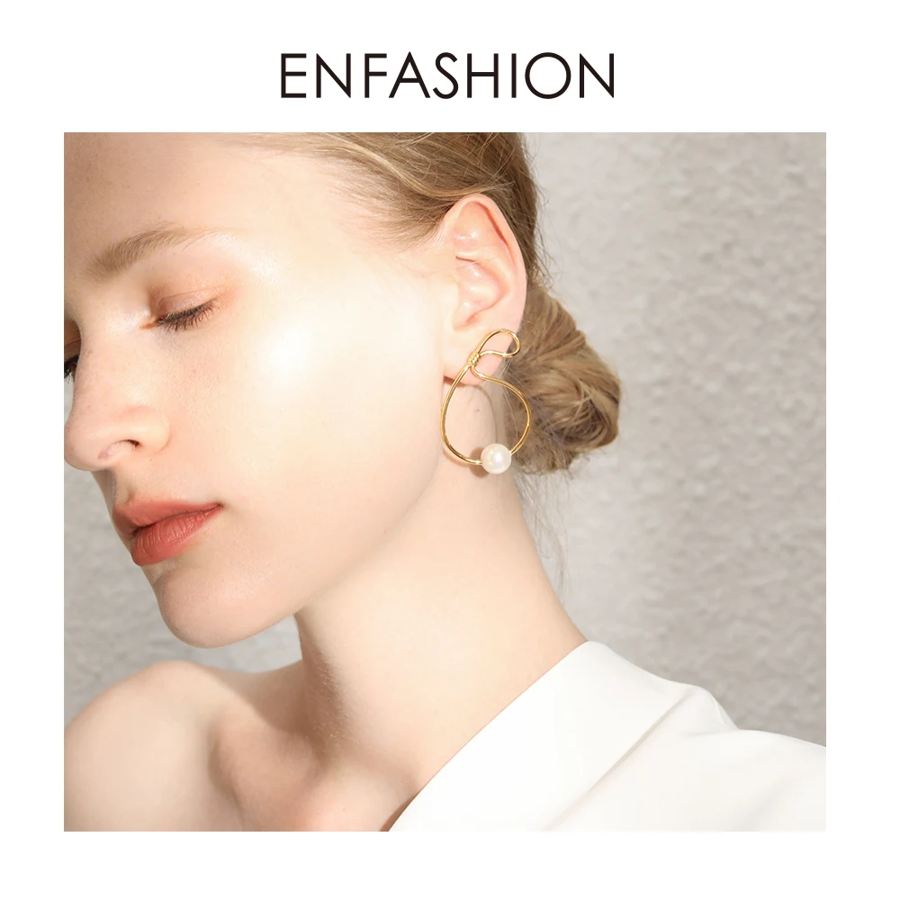 ENFASHION серьги-капли с жемчугом в форме сумочки для женщин золотого цвета простые серьги-подвески Модные ювелирные изделия Oorbellen E191128