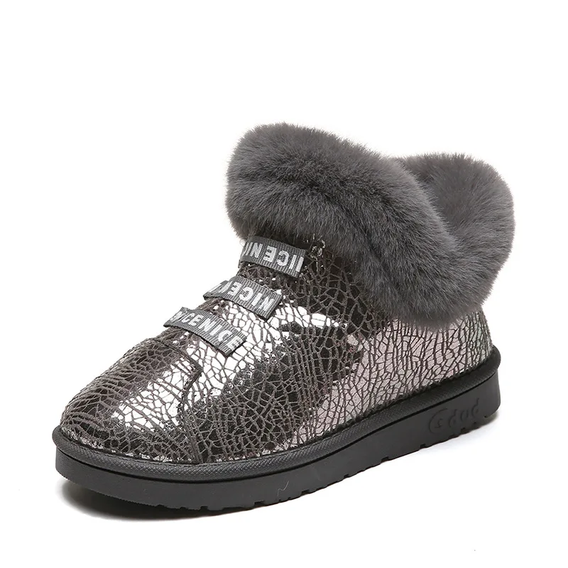 Children Boots Shoes Big Girls Snow Boots New Winter Plush Warm Martin Boys Shoes Fashion Leather Soft Antislip Girls Boots - Цвет: 2