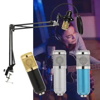 

New Professional Condenser Audio 3.5mm Wired BM800 Studio Microphone Vocal Recording KTV Karaoke Microphone Mic W/Stand For PC