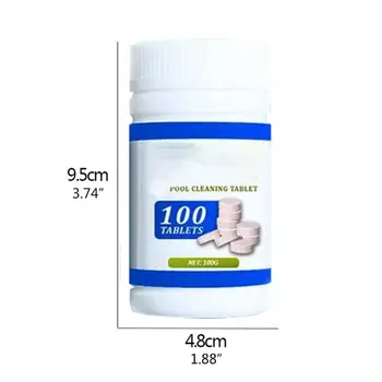 

1 Bottle Swimming Pool Cleaning Tablets Disinfection Pills Against Algae For Sw