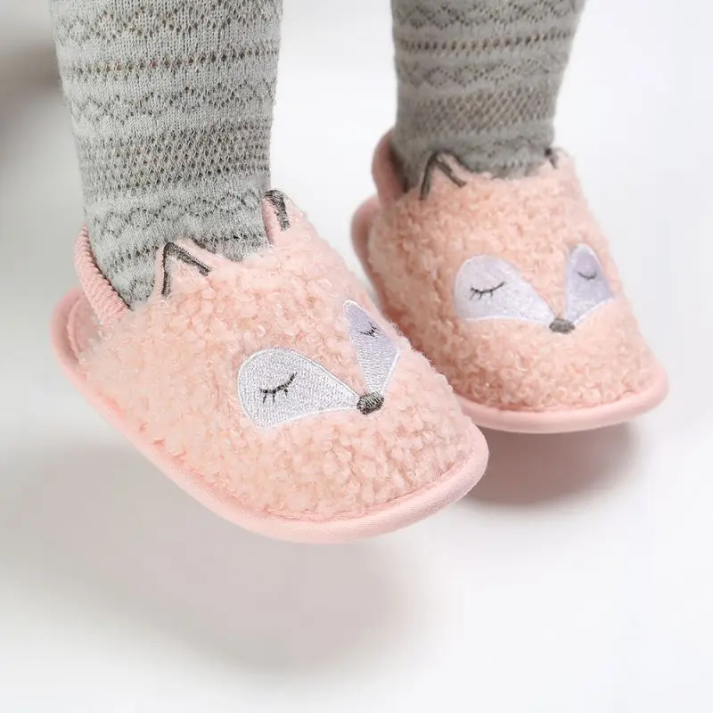 Обувь для маленьких девочек; Милая Осенняя обувь; для девочек и мальчиков; для первых прогулок; для новорожденных; для малышей; однотонные мягкие сандалии из флока; Повседневные тапочки