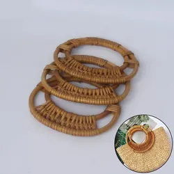 1pcs Wooden Rattan Bag Handle Replacement for DIY Making Handbag Tote Purse Frame Woven Luggage Handle Shoulder Bag Accessories