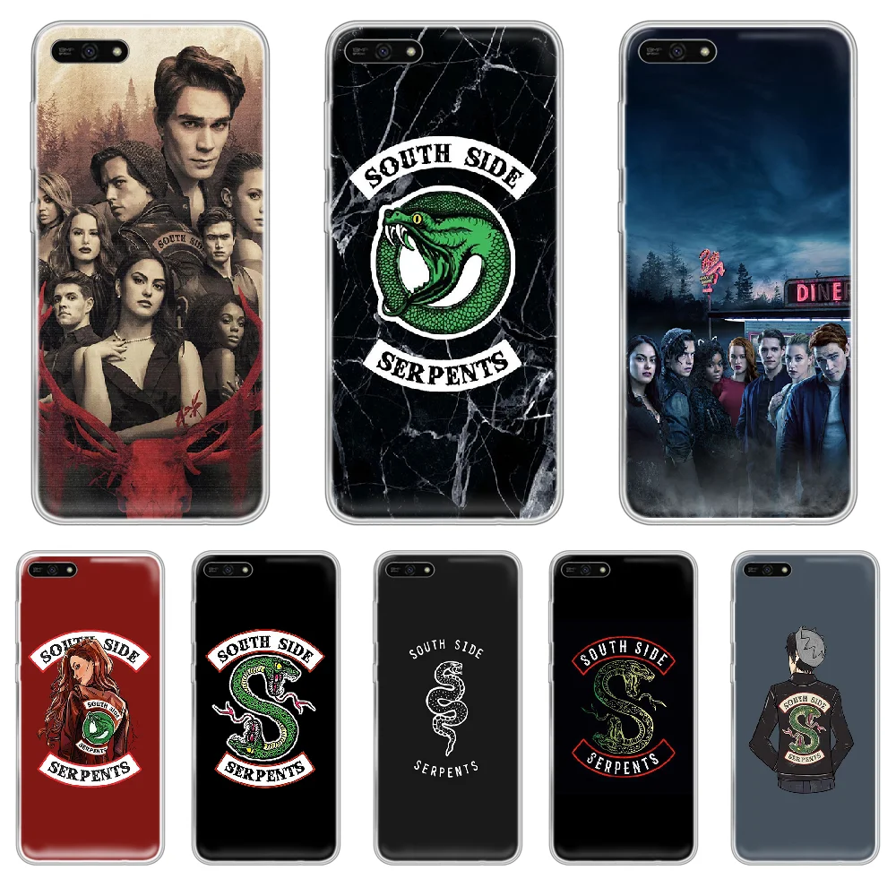 Силиконовый чехол Riverdale snake TV для HUAWEI honor mate 7A 8S 8X 9 9X 10 20 30 pro lite прозрачный