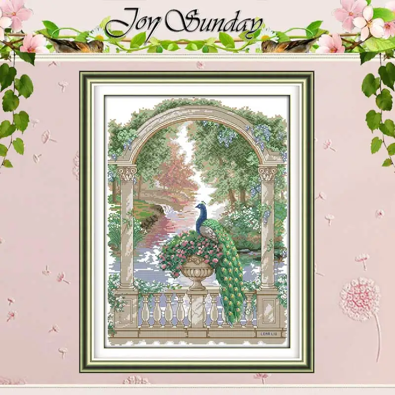 Вышивка крестиком с узорами зеленого павлина 11CT 14CT Набор для вышивки оптовая