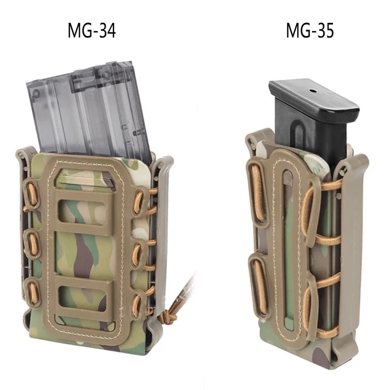 

Tactical Molle 5.56 7.62mm Magazine Pouch for AR 15 M4 AK 9mm Pistol Fast Mag Holster TPR Case Box Military Hunting Pouch