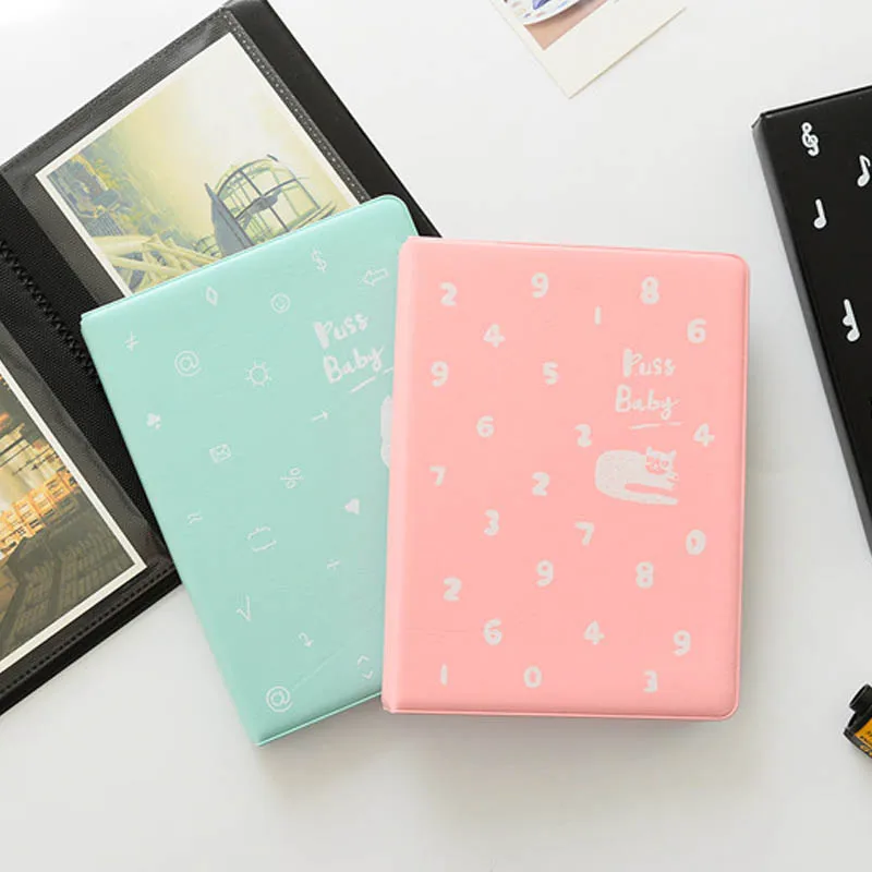 Insert Type Craft 74 Pockets Family Baby Albums Cartoon Cat Large Photo Album Capacity Memory Book 4 Inch Birthday Gift | Дом и сад
