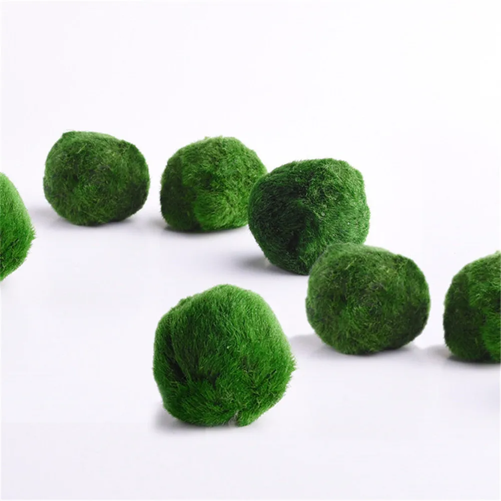 4-5cm Япония Подлинный аквариум мяч Ландшафтный 1 см хлорелла водоросли Marimo Happy окружающей среды зеленый шарик из морской водоросли EZLIFE PT0305 - Цвет: 4-5cm