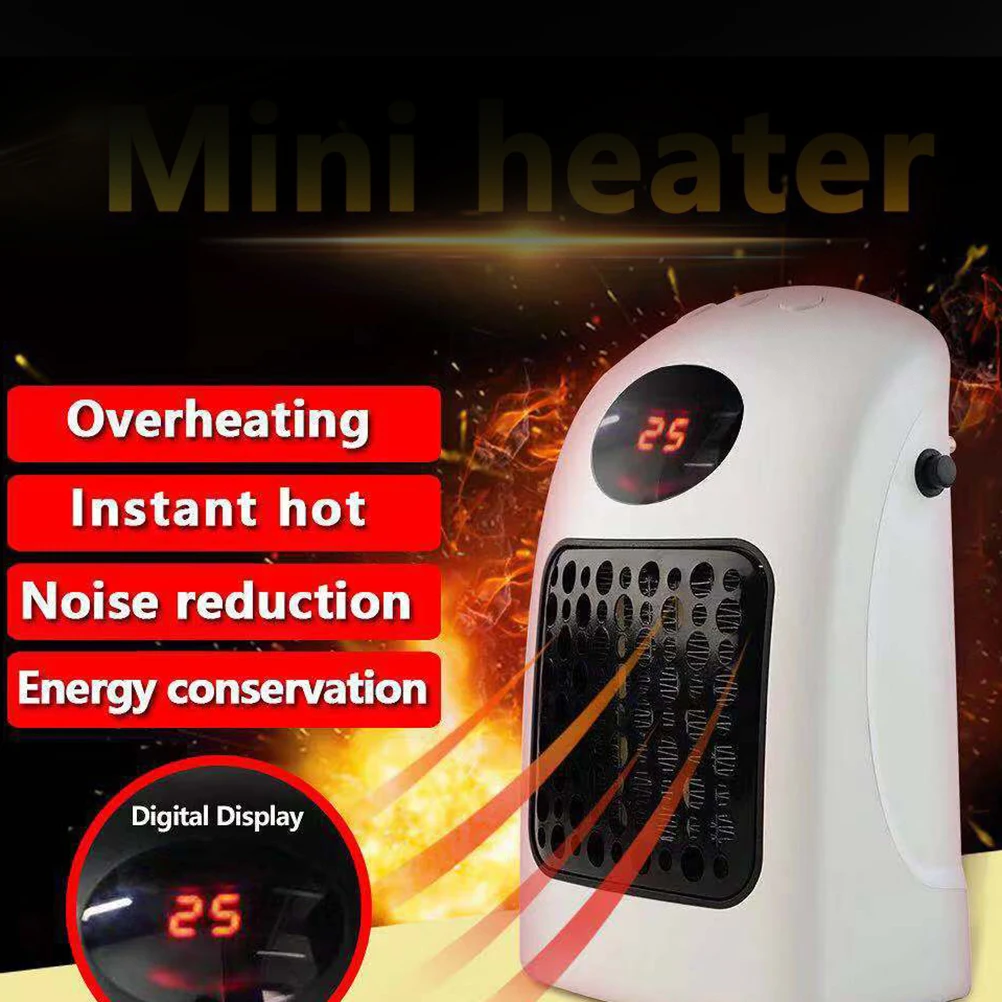 1Pc 900W Universal Mini Electric Heater Warm Air Blower Household Wall Fan Heater With JP /UK/US/EU Plug Fan Heater