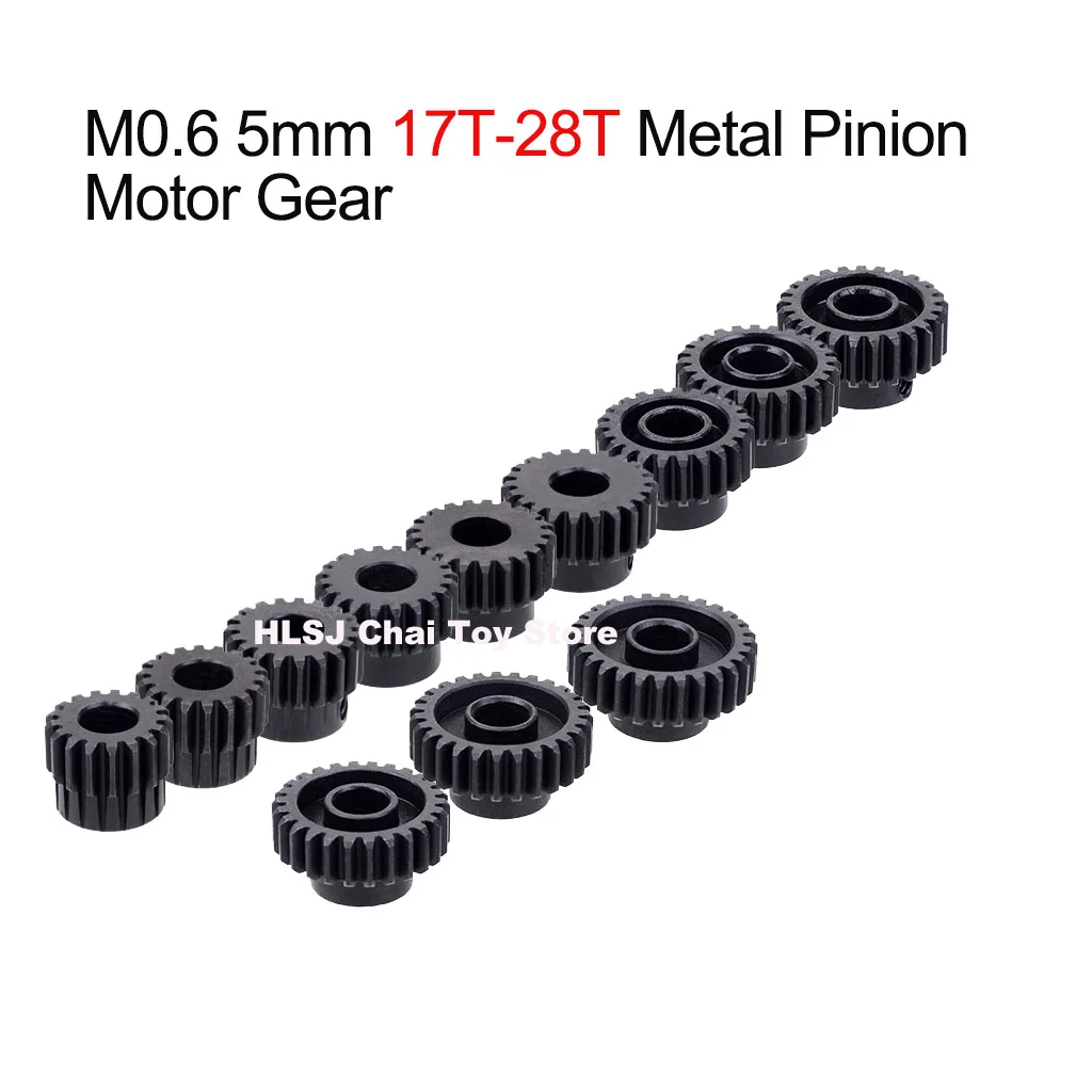 SURPASS HOBBY M0.6 5mm 17T 18T 19T 20T 21T 22T 23T 24T 25T 26T 27T 28T Metal Pinion Motor Gear for RC 1/8 Car Motor Part SURPASS HOBBY M0.6 5mm 17T 18T 19T 20T 21T 22T 23T 24T 25T 26T 27T 28T Metal Pinion Motor Gear for RC 1/8 Car Motor Part