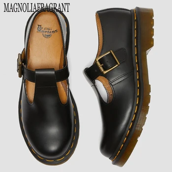 

New Fashion Retro Lolita Women Mary Janes Shoes Round Toe Student Platform Loafers Buckle Bullock Shoes women single shoes hy639