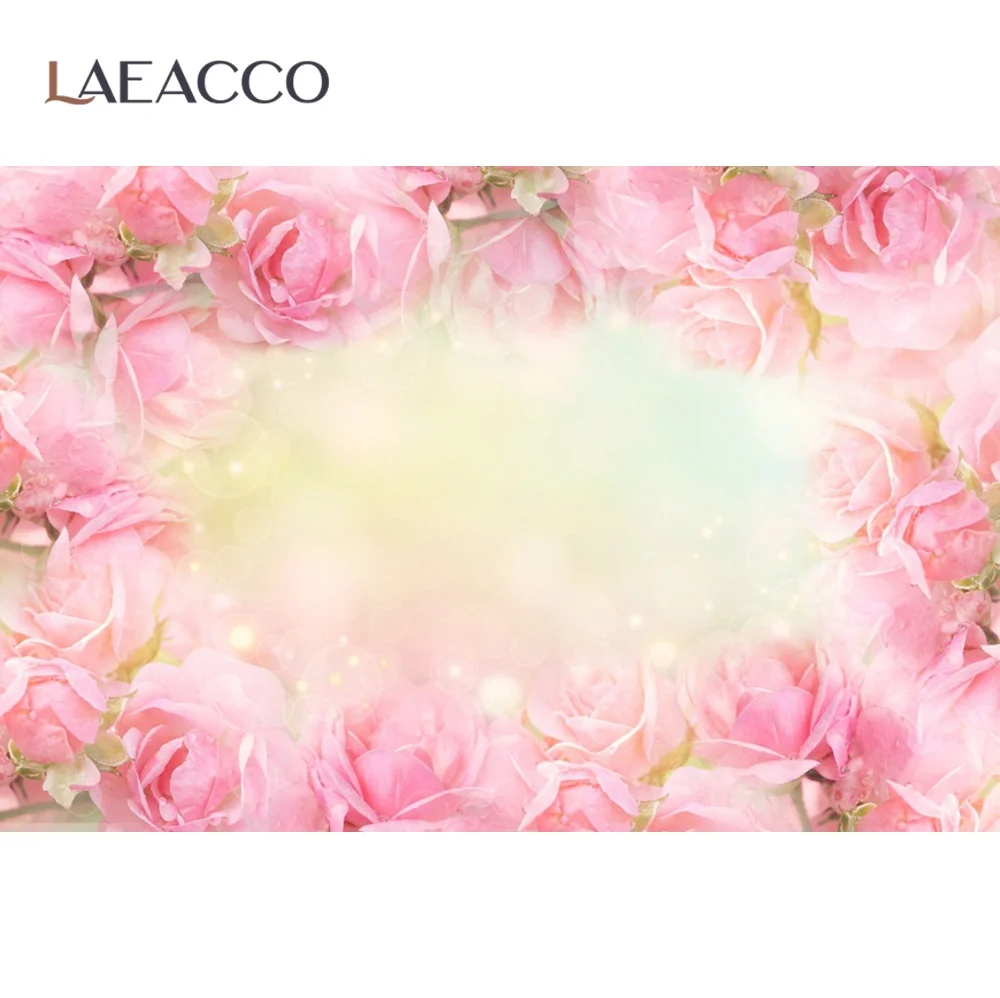 Laeacco Pink Spring Blossom Flowers Rose Polka Dots Light Bokeh Baby Newborn Photography Background Photo Backdrop Photocall Background Aliexpress