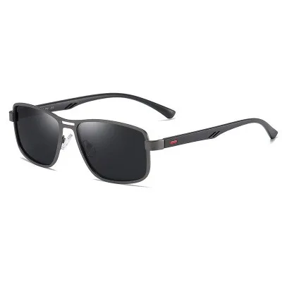 JASPEER Новые Металлические поляризованные солнцезащитные очки для мужчин и женщин Ретро Черные Квадратные Солнцезащитные очки фирменный дизайн солнцезащитные очки для мужчин UV400 - Цвет линз: 1