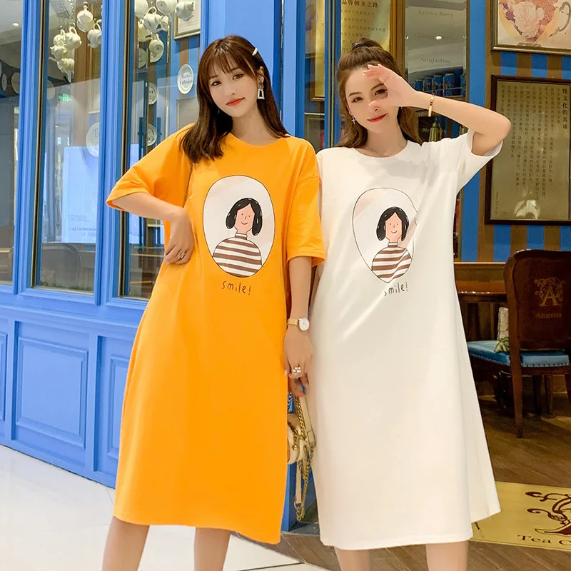 

Maternity Clothes 2019 Pregnant Women Summer Wear Short Sleeve Cotton T-shirt Tops Korean-style Large Size Maternity Clothes Sum