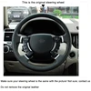 DIY Hand-stitched Black Artificial Leather Car Steering Wheel Cover for Land Rover Range Rover 2003-2012 ► Photo 3/6