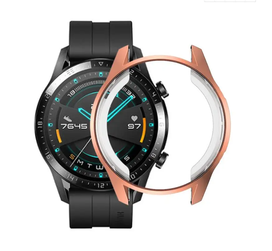 100 шт Противоударные Защитные аксессуары для часов huawei Watch GT 2 46 мм мягкий ТПУ чехол для часов бампер с защитой экрана