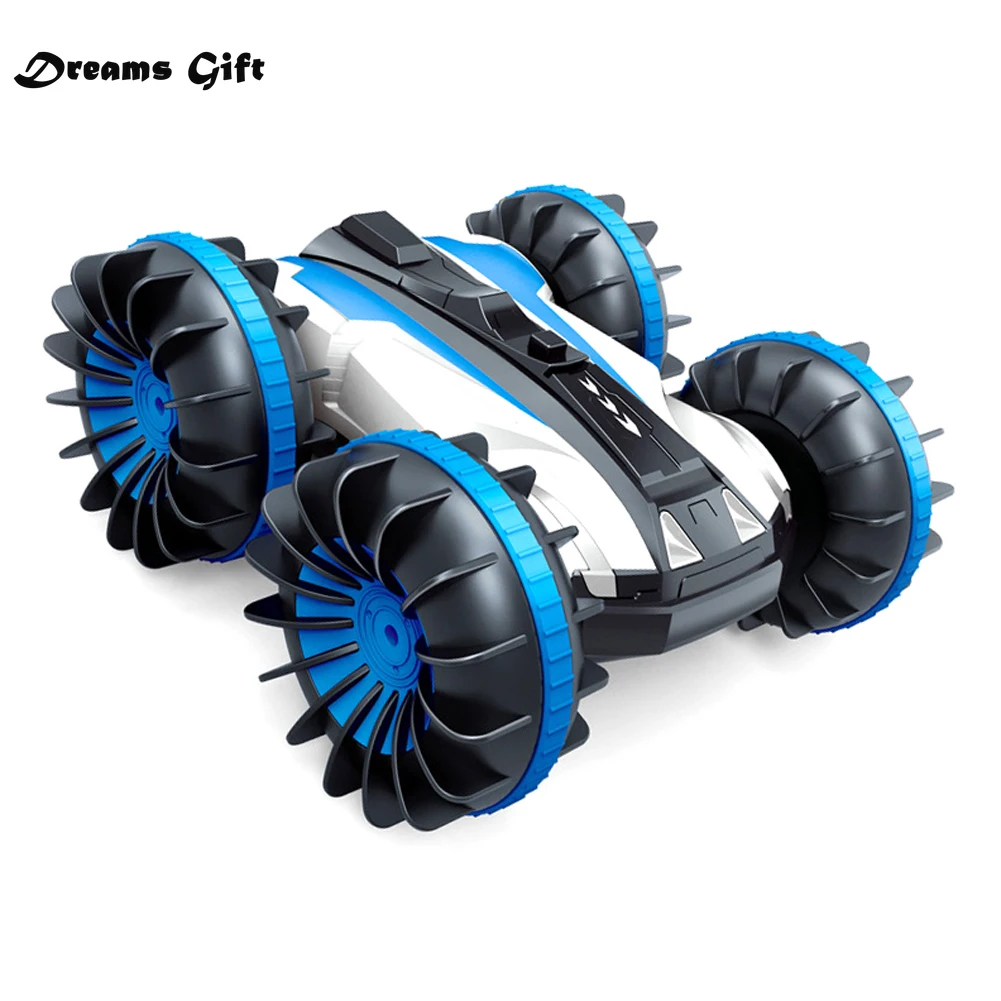 

2.4G RC Excavator Stunt Car 360 Rotation 2 Sides Waterproof Driving on Water Land Amphibious Electric Toys for Children gifts