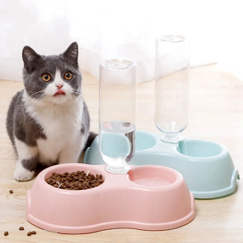 Non-Slip Pet Dogs Cats Double Bowls Food Water Feeder  Dispenser For Dogs cat Drinking Bowl For Cats Feeder pet Product Supplies