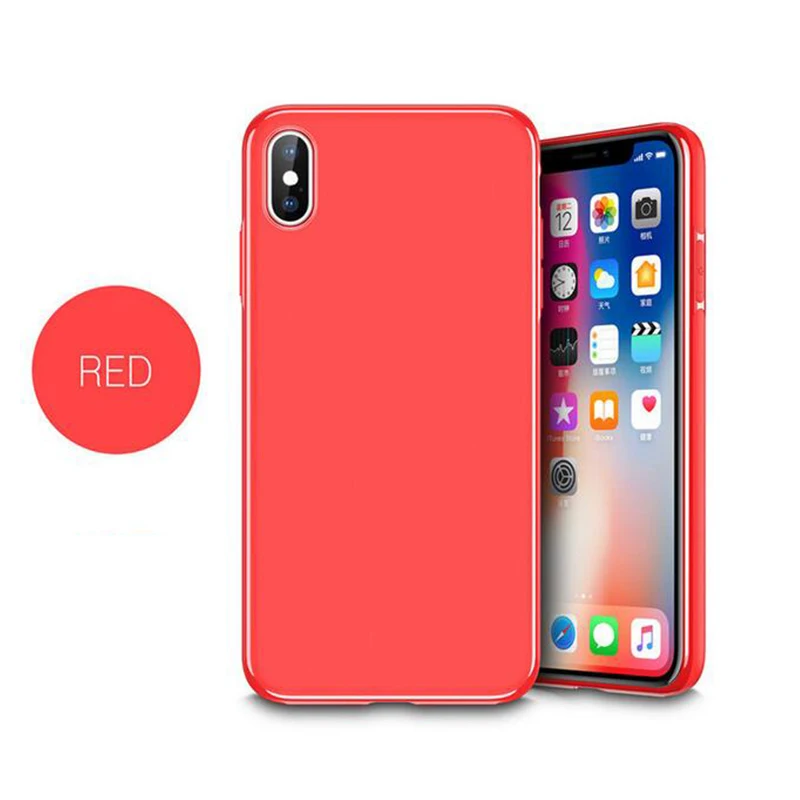 Ультратонкий магнитный автомобильный чехол для телефона iPhone Xr Xs Max X 6 6S 7 8 Plus 11 Pro Max Ультратонкий Мягкий силиконовый металлический чехол - Цвет: Red