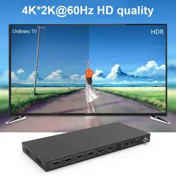 

4K HDMI Matrix Switch with Scale/ARC/EDID4 Function 18G Ultra HD with Arc Supports Upto 4K @ 60Hz & 1080P IR Audio Extractor Arc