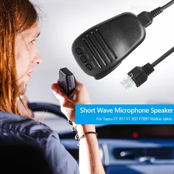 

Short Wave Microphone Speaker for Yaesu FT-817 FT-857 FT897 Walkie-talkie Intercom with accessories