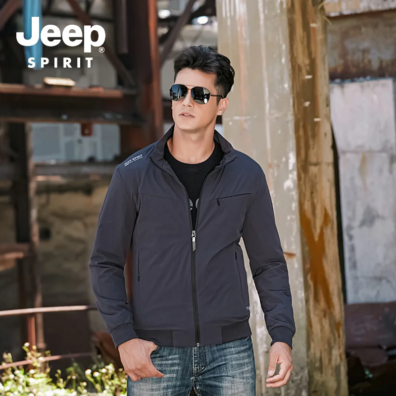 JEEP SPIRIT/Брендовое осеннее пальто для мужчин; Повседневная сетчатая юбка с воротником-стойкой; быстросохнущая военная куртка; мужская куртка; большие размеры; M-4XL; Hombre
