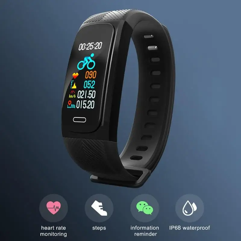 UW200 gps монитор сердечного ритма шагомер фитнес-трекер умный Браслет