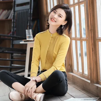 

Gdx2023 Women's Wear Long Sleeve Joker Small Xiangfeng Ol Outside Wear Shirt