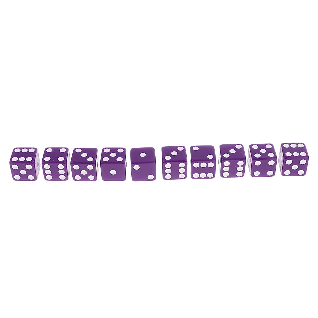 Set/10pcs Six Sided D6 Digital Dice Party Gaming Dice D&D RPG Board Game Parties Board Game Dices Polyhedral Dices