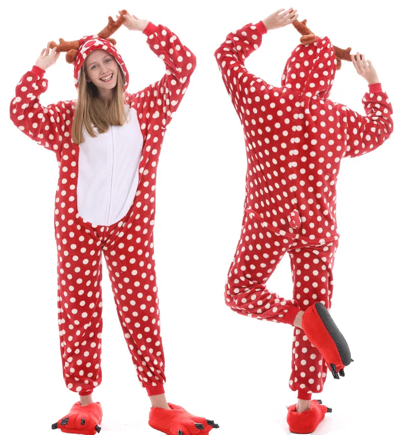 Adult/Kids Winter Woman Whole Pajamas Unicorn Stitch Costume Fancy Animal Anime Cosplay One piece Jumpsuit Halloween Onesie