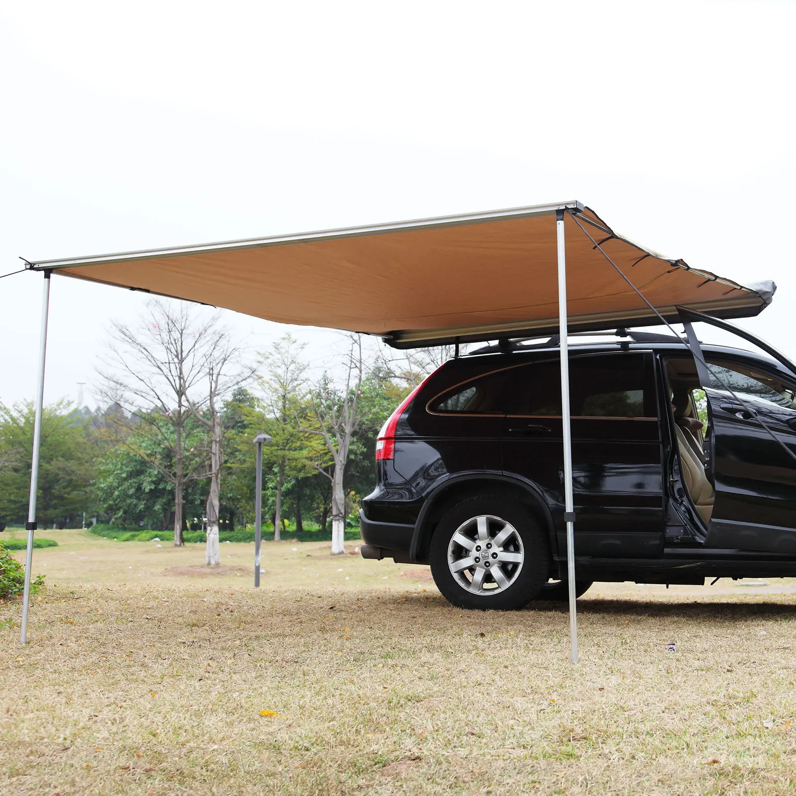 Sunnyushine Car Side Awning Shade Windproof Rainproof Auto Side Tent Canopy，Car Side Awning SUV Car Side Tent Side Tent Canopy Outdoor Wind And Rain Canopy Awning Tent 