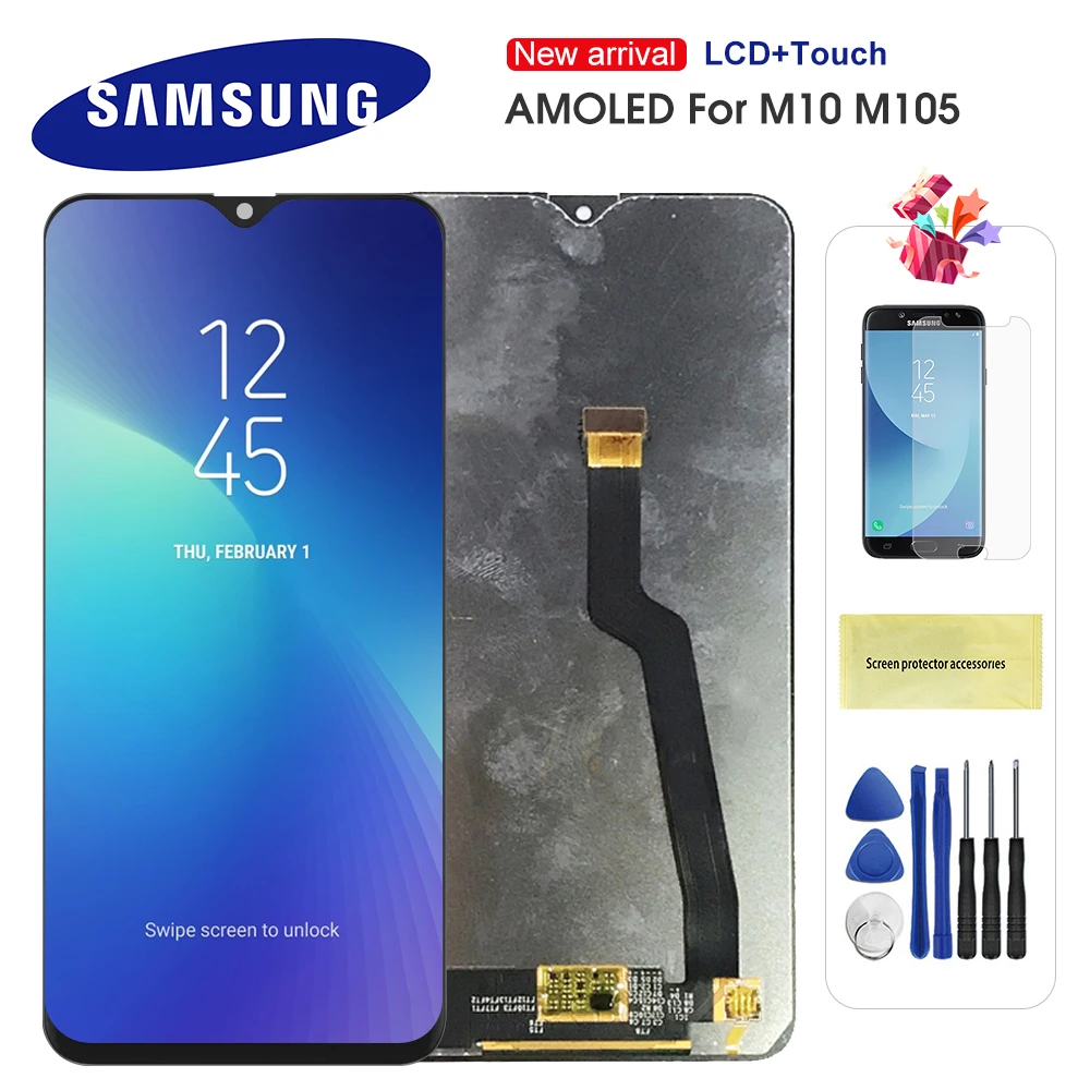 

ORIGINAL LCD For SAMSUNG Galaxy M10 2019 LCD Display SM-M105 M105F M105G/DS Touch Screen Digitizer Assembly Replacement